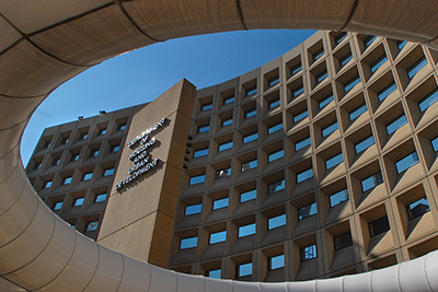 Image shows the Department of Housing and Urban Development headquarters in Washington, DC.