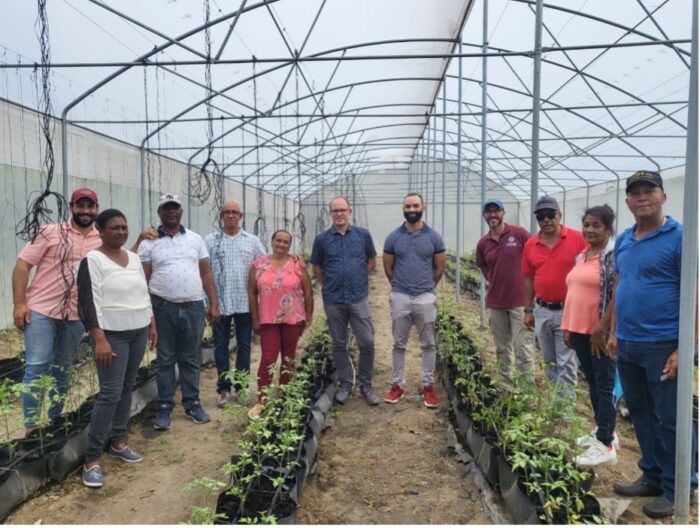 On July 19th, the RAA and USAID, represented from USAID by Chadwick Mills and Percy Peralta and, from U.S. Co-ops John Siodlarz and Rafael Marte visited Las Chinas and witnessed the effect of TSWB, with wilting, yellowing, and stunted growth of the plants.
